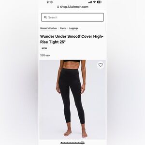 Lululemon Wunder Under Black Legging